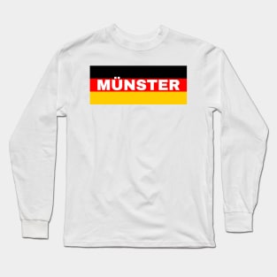 Münster City in German Flag Long Sleeve T-Shirt